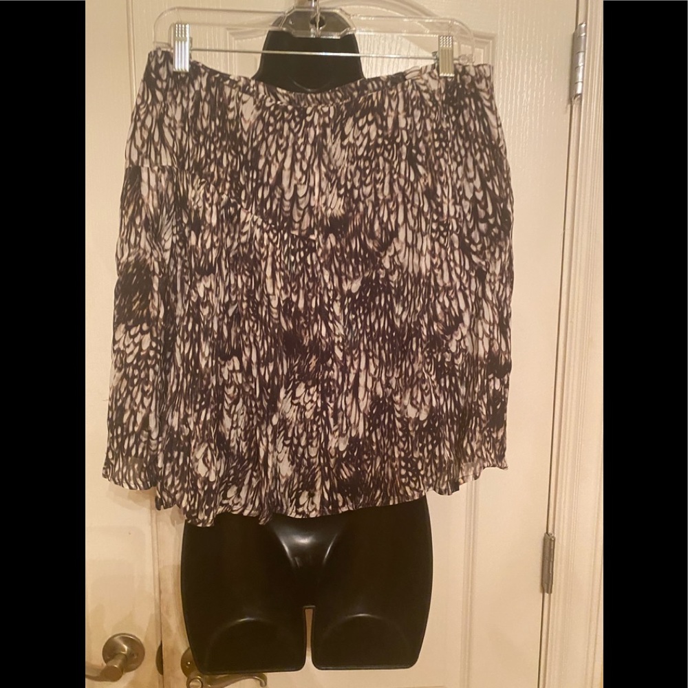 Peruvian connection brown multi skirt size 8